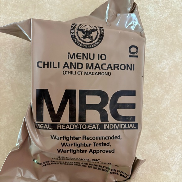 MRE Other - MRE (5) Menu 10 Chili and Macaroni